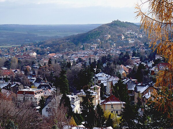 Blankenburg seen from the Eichenberg to the west of the town