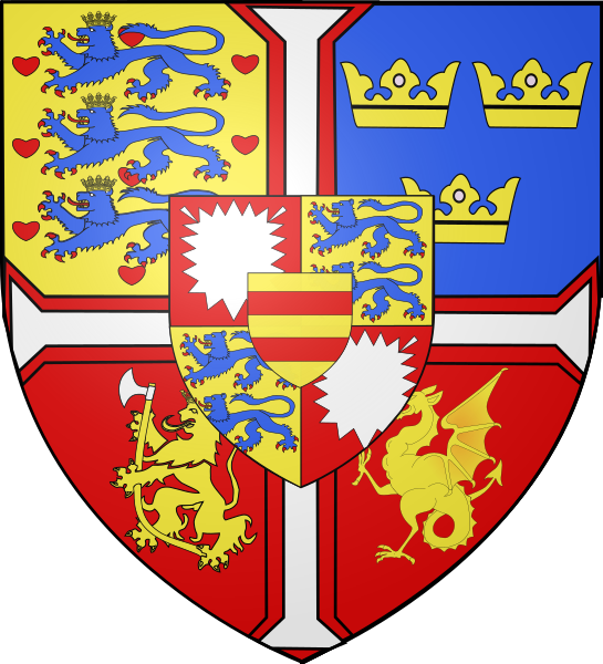 Fil:Blason Christian Ier de Oldenbourg (1425-1481) Roi de Suède, de Danemark et de Norvège .svg