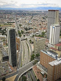 Pemandangan Bogota daripada Menara Colpatria