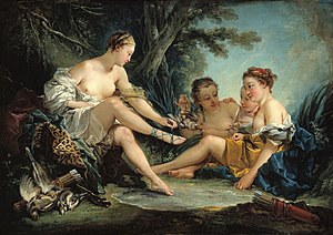 Boucher, François - Le Repos des nymphes au retour de la chasse, dit Le Retour de chasse de Diane - J 10 - Musée Cognacq-Jay.jpg