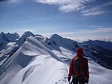 Grat vom Hauptgipfel zum Mittelgipfel