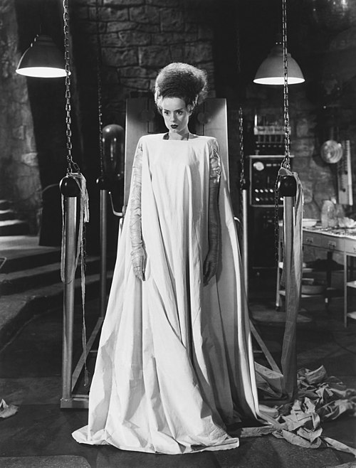 Elsa Lanchester as the Bride of Frankenstein.