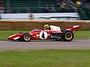 Ferrari 312B2 (pilotada por Bruno Senna em 12-07-2008) um dos primeiros carros a adotar spoiler traseiro.