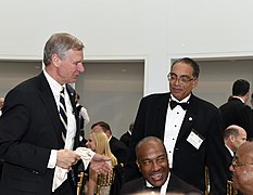 Georgia Tech president G. P. "Bud" Peterson, chemist Victor McCrary