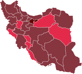 Bestätigte Infektionsfälle im Iran