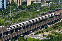 Vlak na trati v Chang-čou