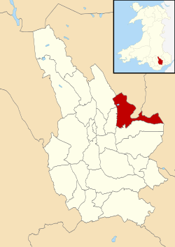 Location of Crumlin within Caerphilly County Borough