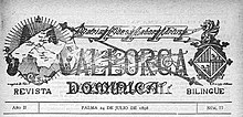 Capçalera del setmanari Mallorca Dominical (1897-1901).