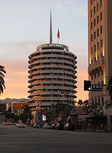 Capitol Records headquarters building Capitol Records sunset.jpg