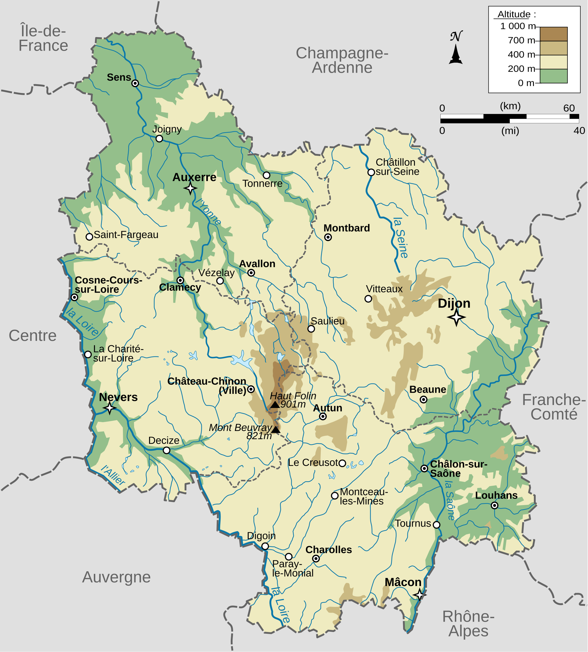 map of burgundy france