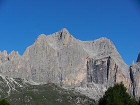 Vue de la face est de la Cima Catinaccio.