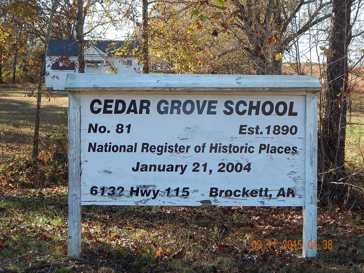 File:Cedar Grove School identifing sign.JPG - Wikimedia Commons.