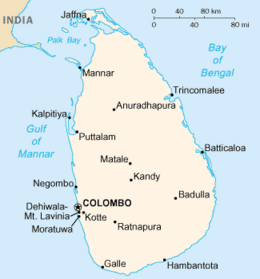 Sri Lanka - Mapa