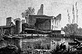 Ruines du château de Castelnau de Cernès (gravure de Léo Drouyn - 1862)