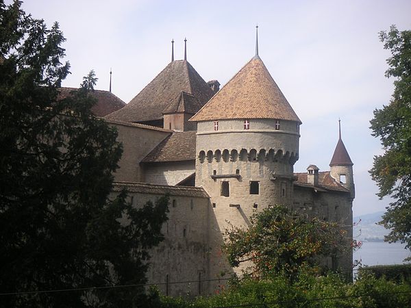 Château de Chillon where much of The Prisoner of Chillon takes place