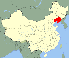 ल्याओनिंगचे चीन देशाच्या नकाशातील स्थान
