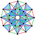 3{4}3, or , with 24 vertices and 24 3-edges shown in 3 sets of colors, one set filled[17]
