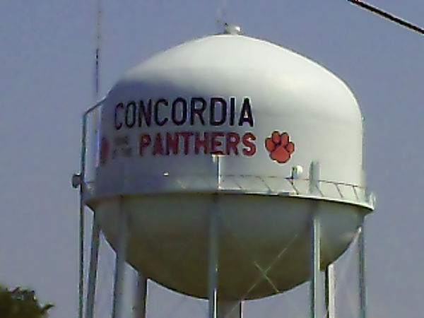 One of two water towers in Concordia.