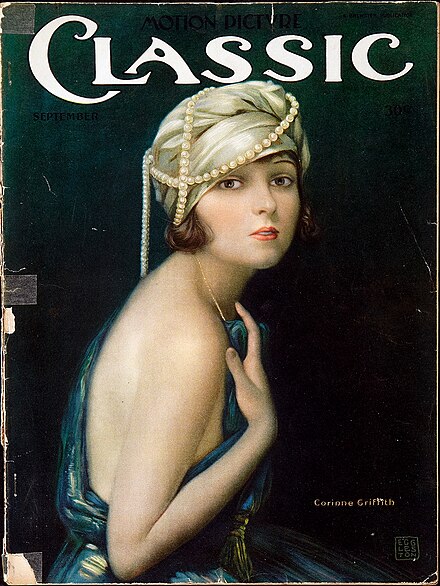 Motion Picture Classic magazine, September 1921, cover art by Benjamin Eggleston (1867–1937).