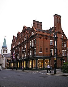 South Audley Street, showing Thomas Goode and the Grosvenor Chapel Corner South Audley Street and South Street, London W1 - geograph.org.uk - 1098452.jpg