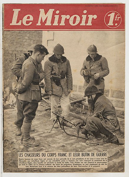 File:Corps franc de la 29e division d'infanterie en couverture du Miroir du 7 avril 1940.jpg