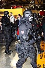 Thumbnail for File:Cosplay of Umbrella Soldiers from Resident Evil at Cartoomics 2013 (8572259907).jpg