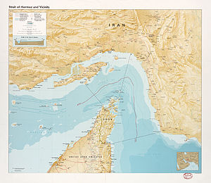 Kort over Hormuz -strædet