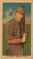 A 1910 baseball card depicting Curt Coleman.