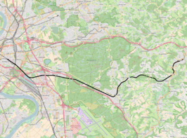 Spoorlijn Köln-Kalk - Overath op de kaart