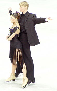 Изабель Делобель и Оливье Шонфельдер на чемпионате мира 2004 года.