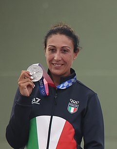 Diana Bacosi wins silver in skeet at 2020 Summer Olympic Games.jpg