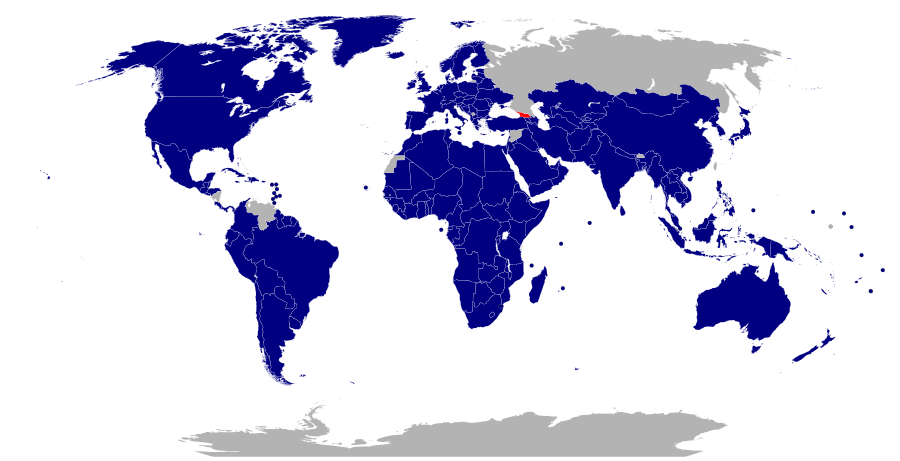 Countries with which Georgia maintains diplomatic relations