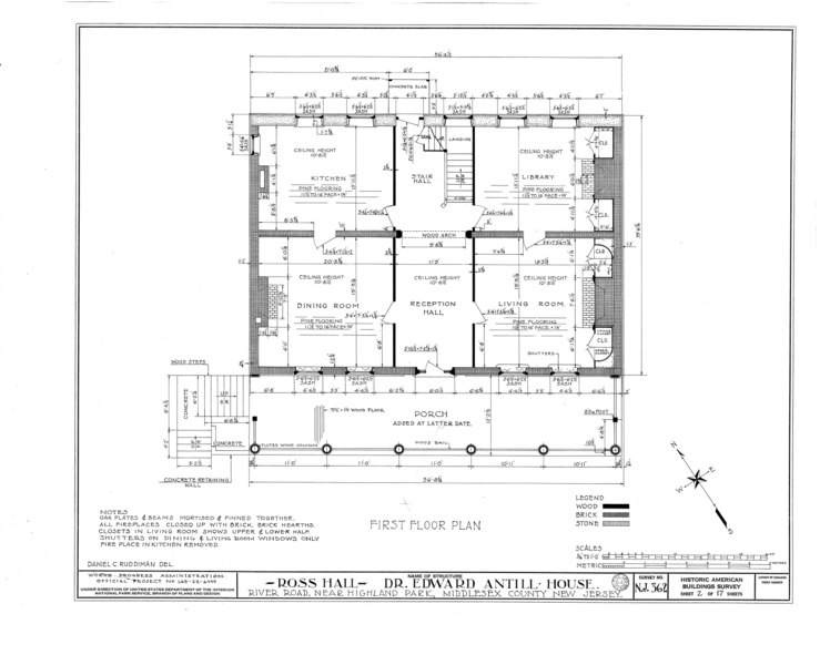 File:Dr. Antill House, River Road, Highland Park, Middlesex County, NJ HABS NJ,12-HILPA.V,1- (sheet 2 of 17).tif