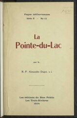 Alexandre Dugré, La Pointe-du-Lac, 1934    