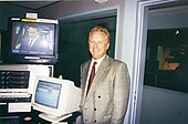 Ed Mitchell at European Business News TV (EBN), London, in 1996. Ed Mitchell in 1996 at EBN TV.jpg