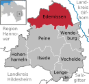 Location of the xxx in the Peine district