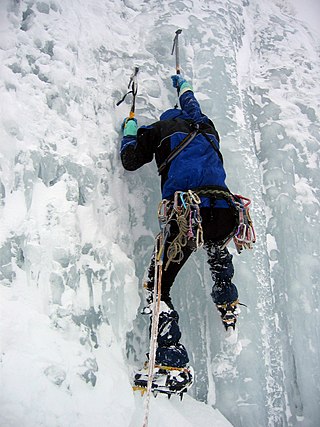 <span class="mw-page-title-main">Ice climbing</span> Activity of ascending ice formations