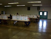 Voting taking place in a Laramie, Wyoming polling station Election Day08 Wyo2.JPG
