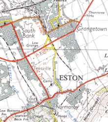 The area in 1954 Eston 1954 OS 7th Series map.png