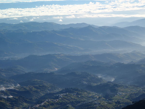 Farming communities below Volcán Tajumulco in San Marcos.