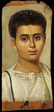 Roman-Egyptian funeral portrait of a young boy