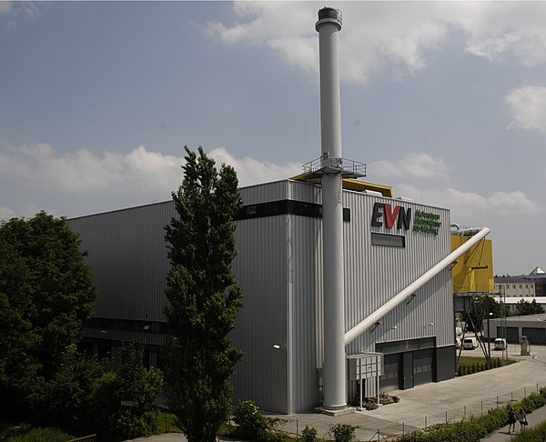 Biomass fired district heating power plant in Mödling, Austria