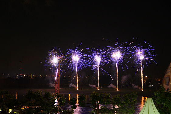 Fireworks at Japanese Day in Düsseldorf 2014