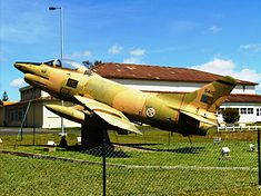 A FIAT G91 on display in the neighbourhood of Aeroporto