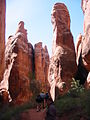 Felssäulen, Fiery Furnace, Arches National Park, Utah, USA