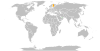 Location map for Finland and the United Arab Emirates.