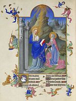 1410-1411 English: Visitation, en:Très Riches Heures du Duc de Berry