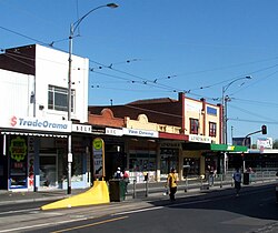 Footscray streetscape, prior to a multimillion-dollar street redevelopment in 2012