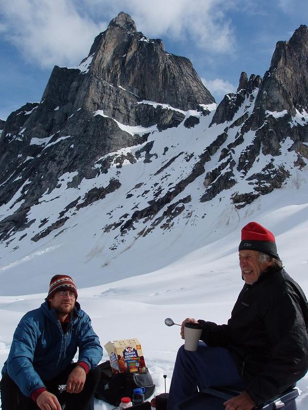 Fred Beckey (right) in Alaska, 2005