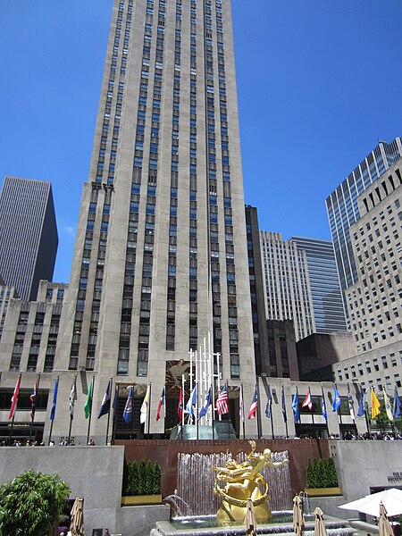 File:GE Building and Prometheus at Rockefeller Center New York City, May 2014 - 030.jpg